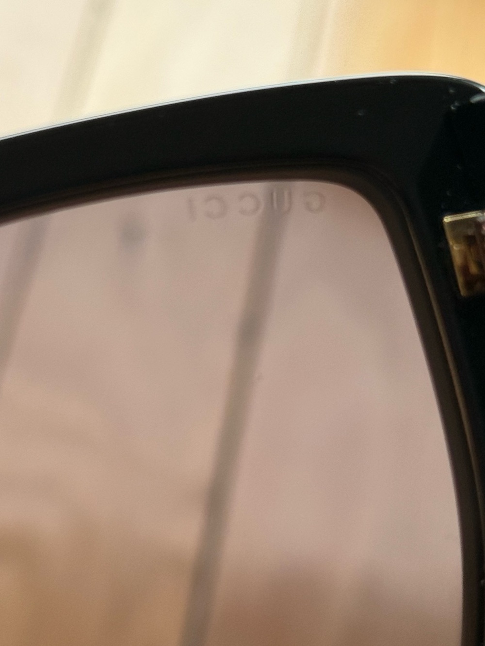 EUC, Ret. $500+ Gucci Oversized Rectangle Sunglasses, Black / Size 54-19-145 - Picture 7 of 11